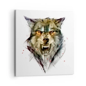 Bild auf Leinwand - Leinwandbild - Kein Schritt näher! - 50x50 cm