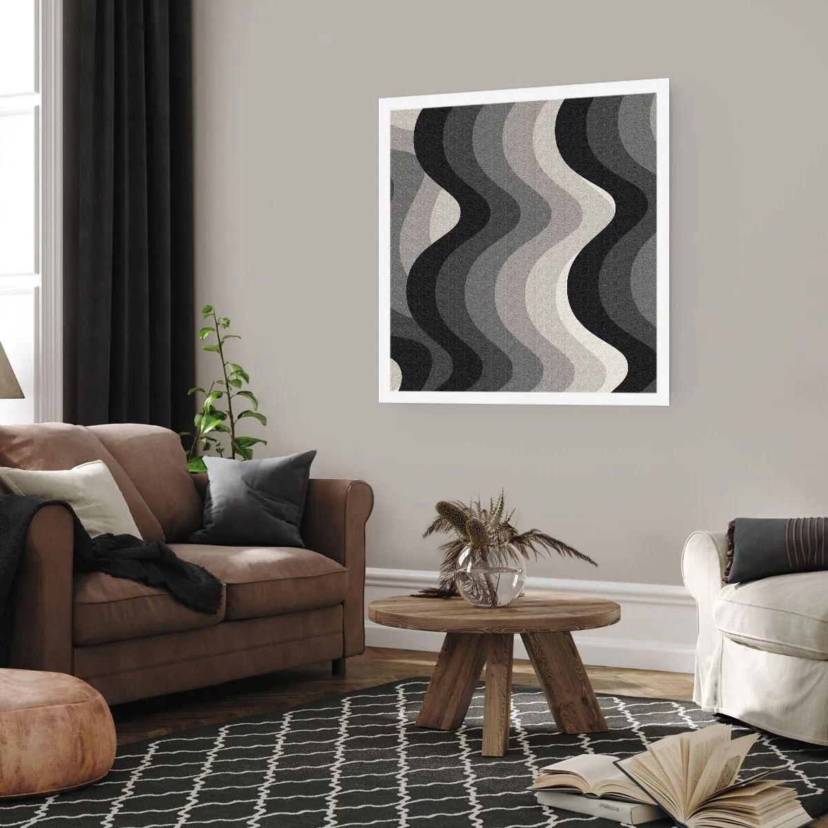 Poster - Eine Welle nach der anderen - 60x60 cm