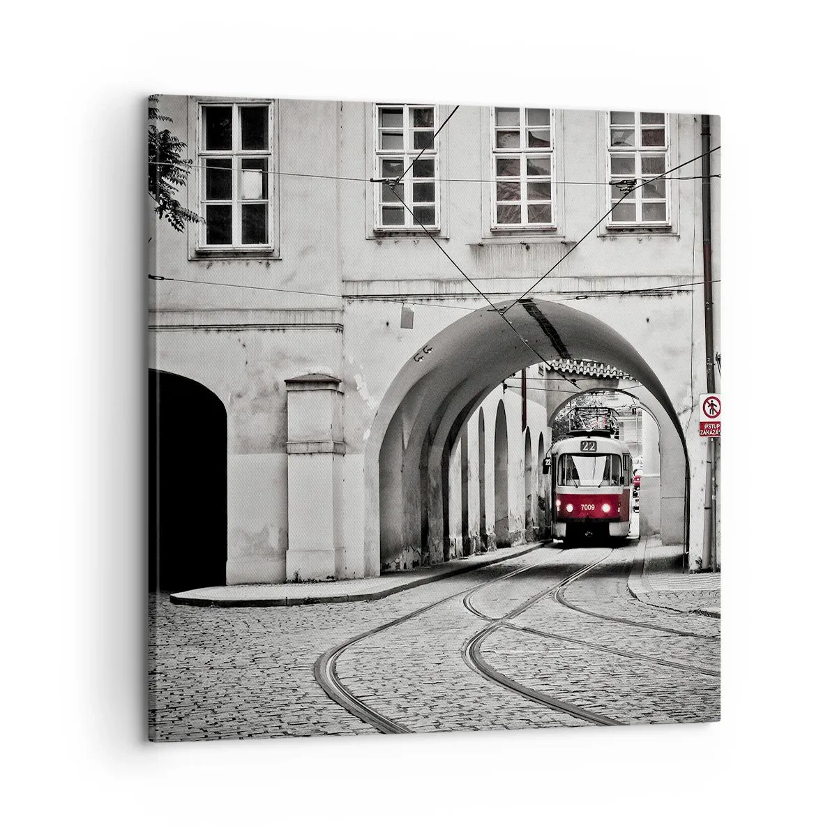 Bild auf Leinwand - Leinwandbild - Durch das Stadtlabyrinth - 60x60 cm