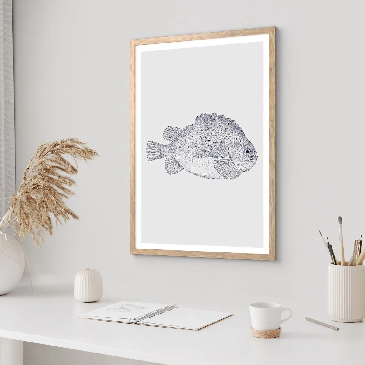 Poster in einem Rahmen aus heller Eiche - Für das Album des Naturforschers - 40x50 cm