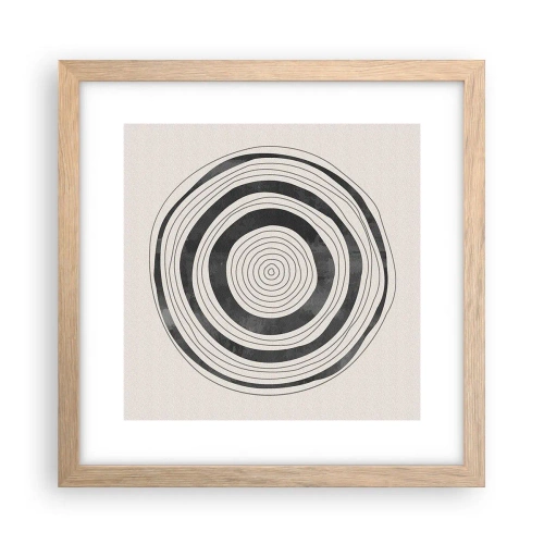 Poster in einem Rahmen aus heller Eiche - Wichtig ist, was dazwischen liegt - 30x30 cm