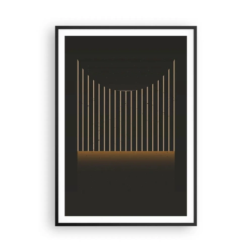 Poster in einem schwarzem Rahmen - Die Dunkelheit erkunden - 70x100 cm