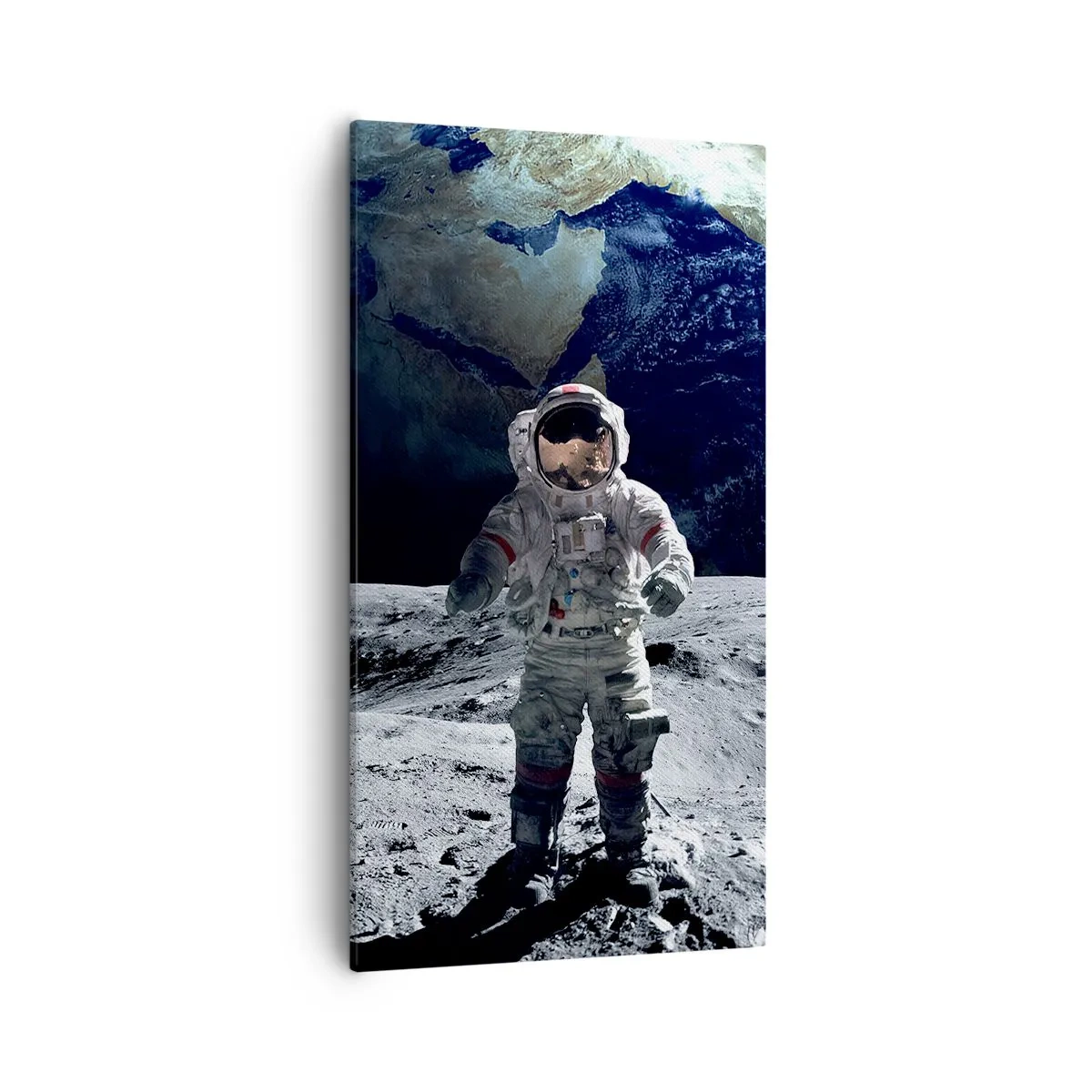 Bild auf Leinwand - Leinwandbild - Grüße vom Mond - 55x100 cm