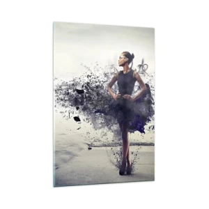 Glasbild - Bild auf glas - Eine Frau in einer künstlerischen Komposition vor dem Hintergrund von Wasser - 80x120cm - Afrikanische Venus - Moderne Wanddekoration für Wohnzimmer und Schlafzimmer ARTTOR