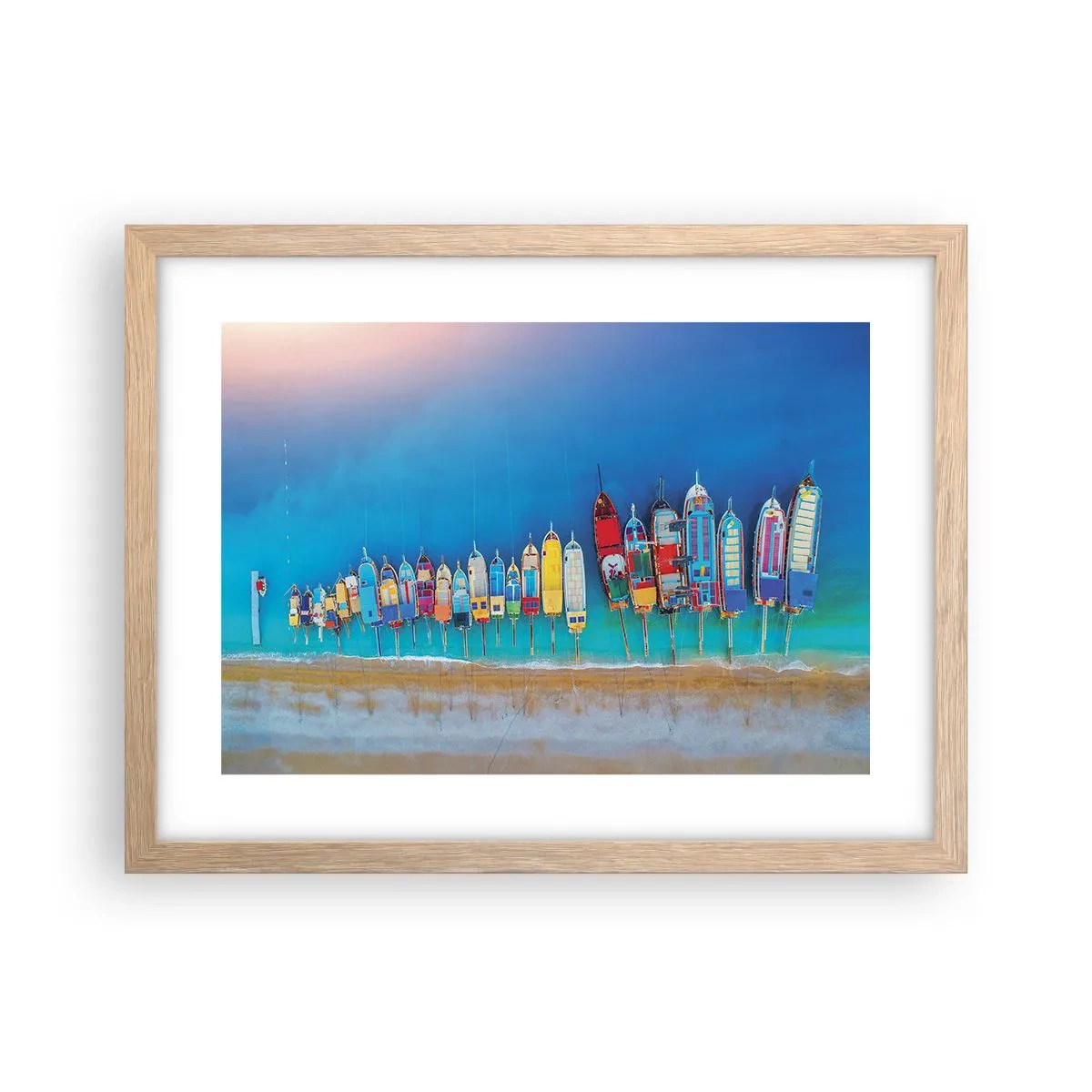 Poster in einem Rahmen aus heller Eiche - Aus der Vogelperspektive - 40x30 cm