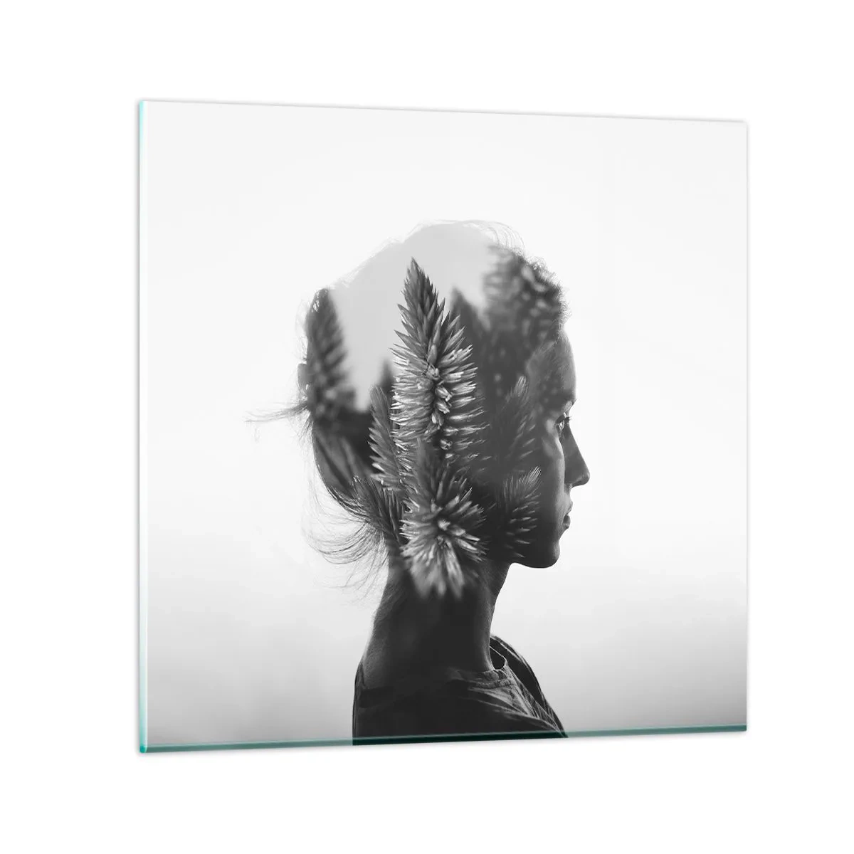 Glasbild - Bild auf glas - Dame des Kiefernwaldes - 40x40 cm