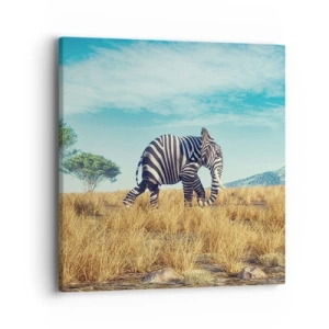 Bild auf Leinwand - Leinwandbild - Grau ist nicht mehr in Mode - 40x40 cm