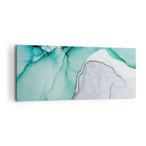 Bild auf Leinwand - Leinwandbild - Eine Studie in Türkis - 100x40 cm