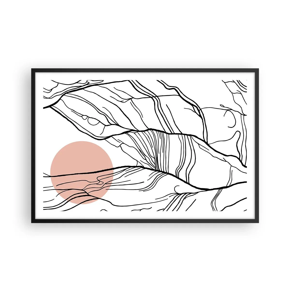 Poster in einem schwarzem Rahmen - In einem Netz aus Zweigen - 91x61 cm