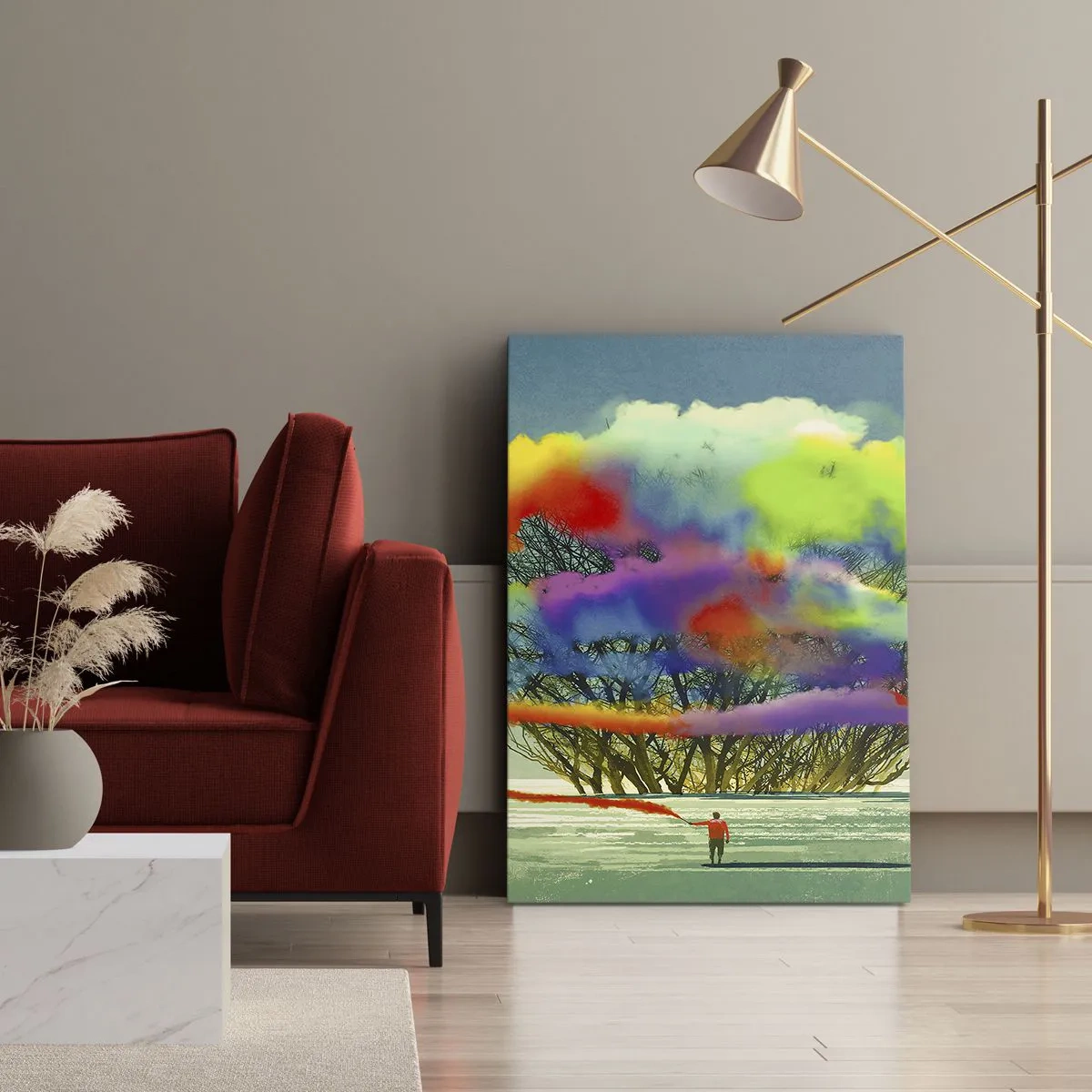 Bild auf Leinwand - Leinwandbild - Erwecke diese Welt zum Leben - 55x100 cm
