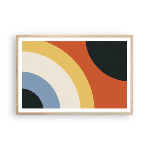 Poster in einem Rahmen aus heller Eiche - Zu mir selbst - 91x61 cm