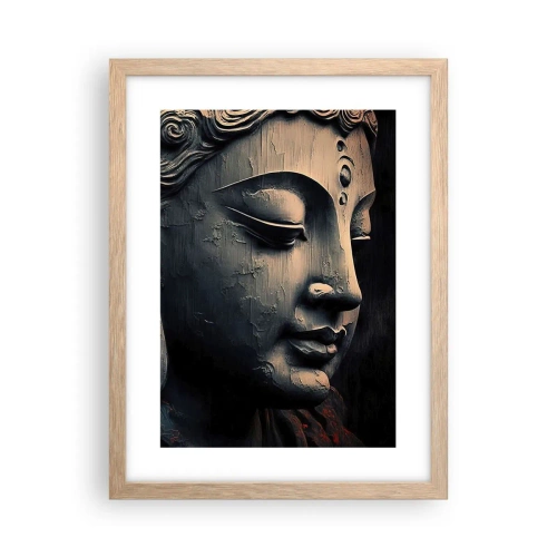Poster in einem Rahmen aus heller Eiche - Im Einklang mit der Welt - 30x40 cm
