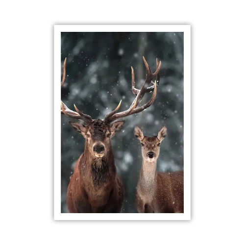 Poster - Herr des Waldes mit seiner Frau - 70x100 cm