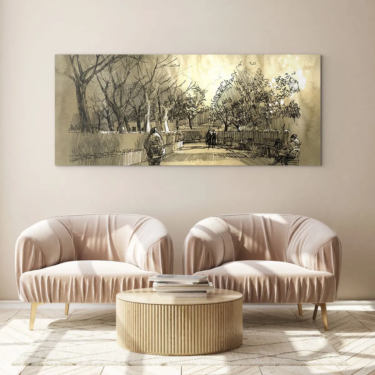 Glasbild - Bild auf glas - Ein Moment mit einer Feder angehalten - 100x40 cm