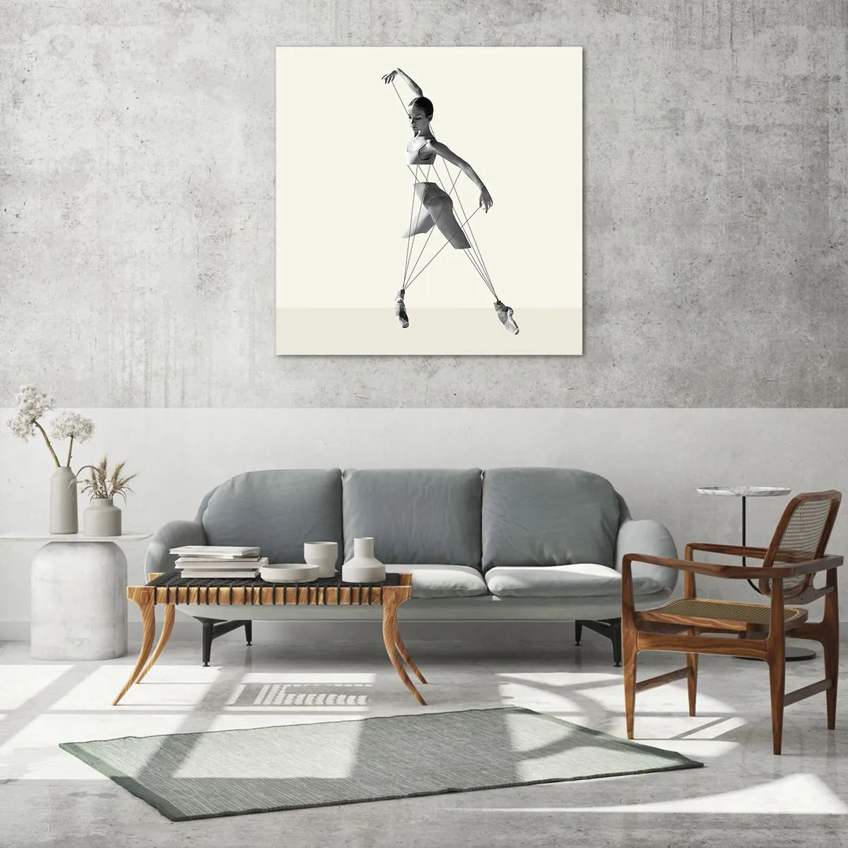 Glasbild - Bild auf glas - Im Theater der Welt - 30x30 cm