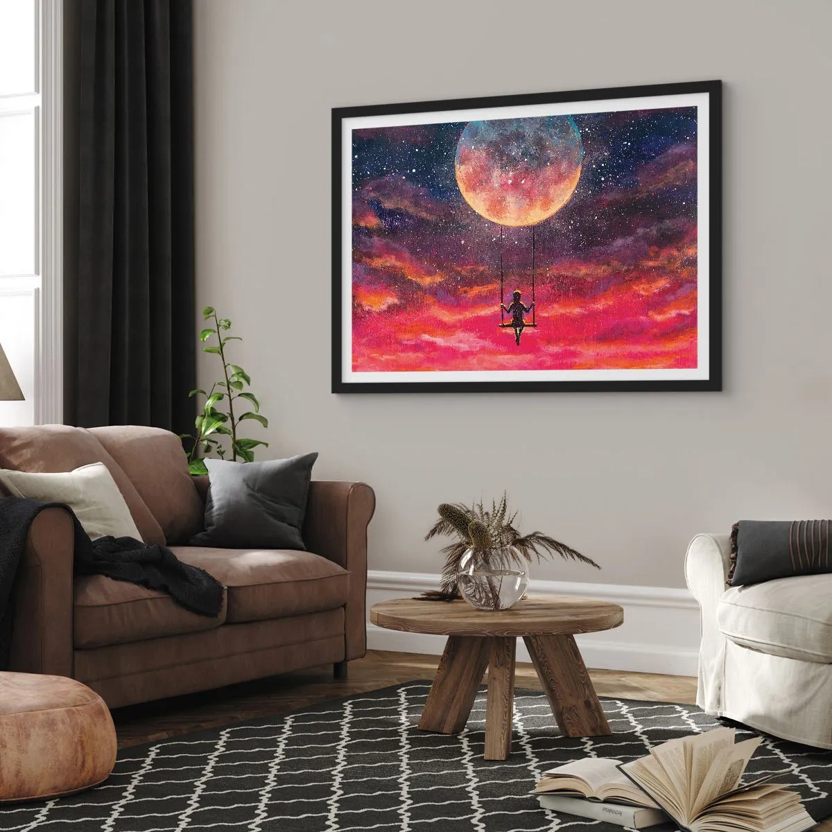 Poster in einem schwarzem Rahmen - Traum - 50x40 cm