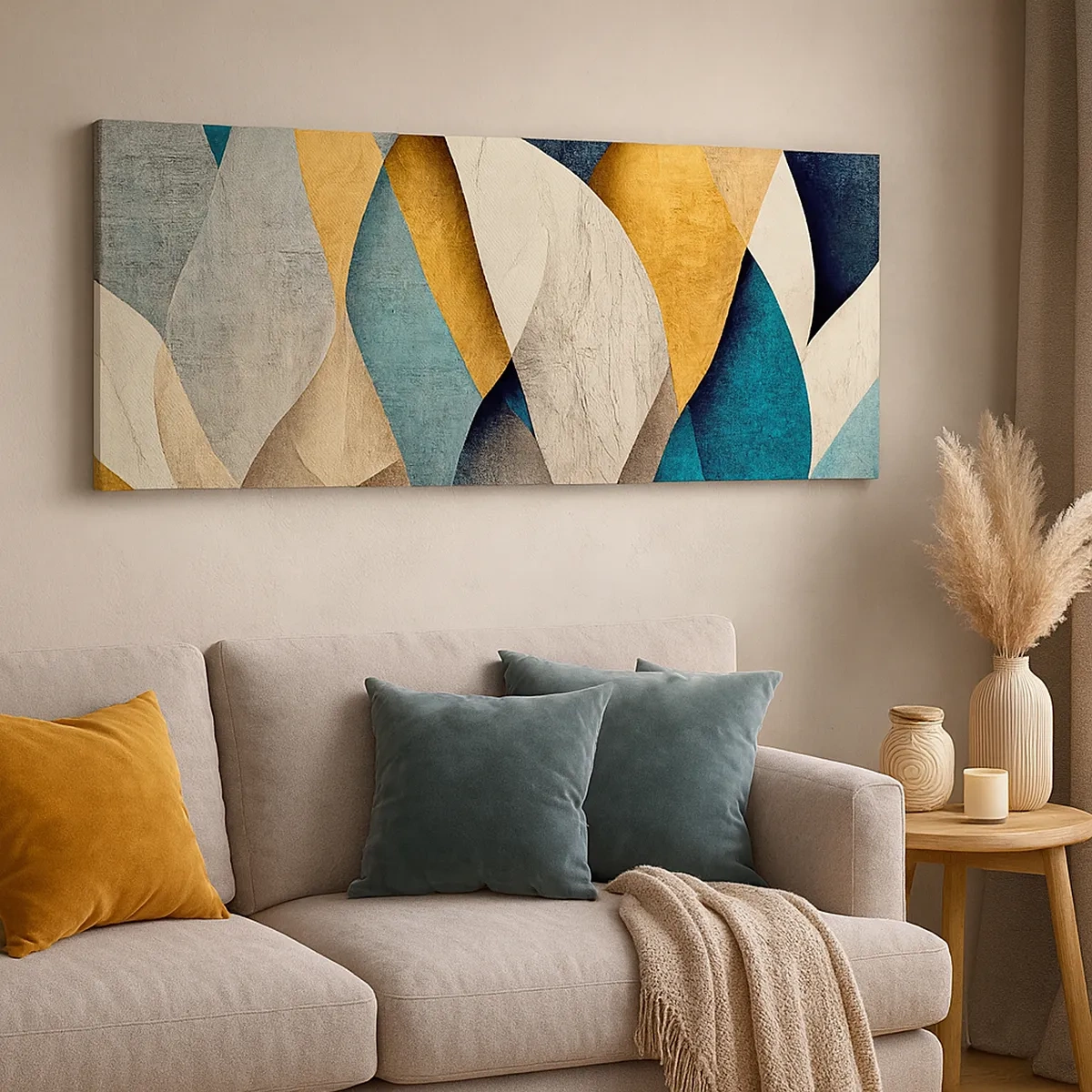 Bild auf Leinwand - Leinwandbild - Rhythmus und Welle - 30x30 cm