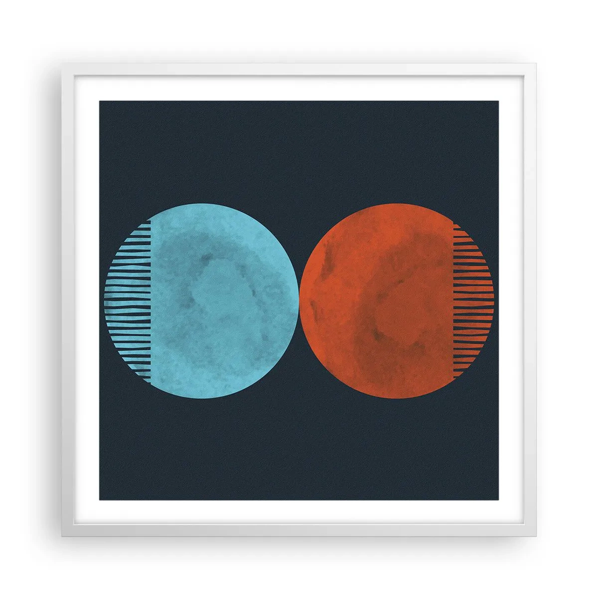 Poster in einem weißen Rahmen - Nur Geometrie? - 60x60 cm