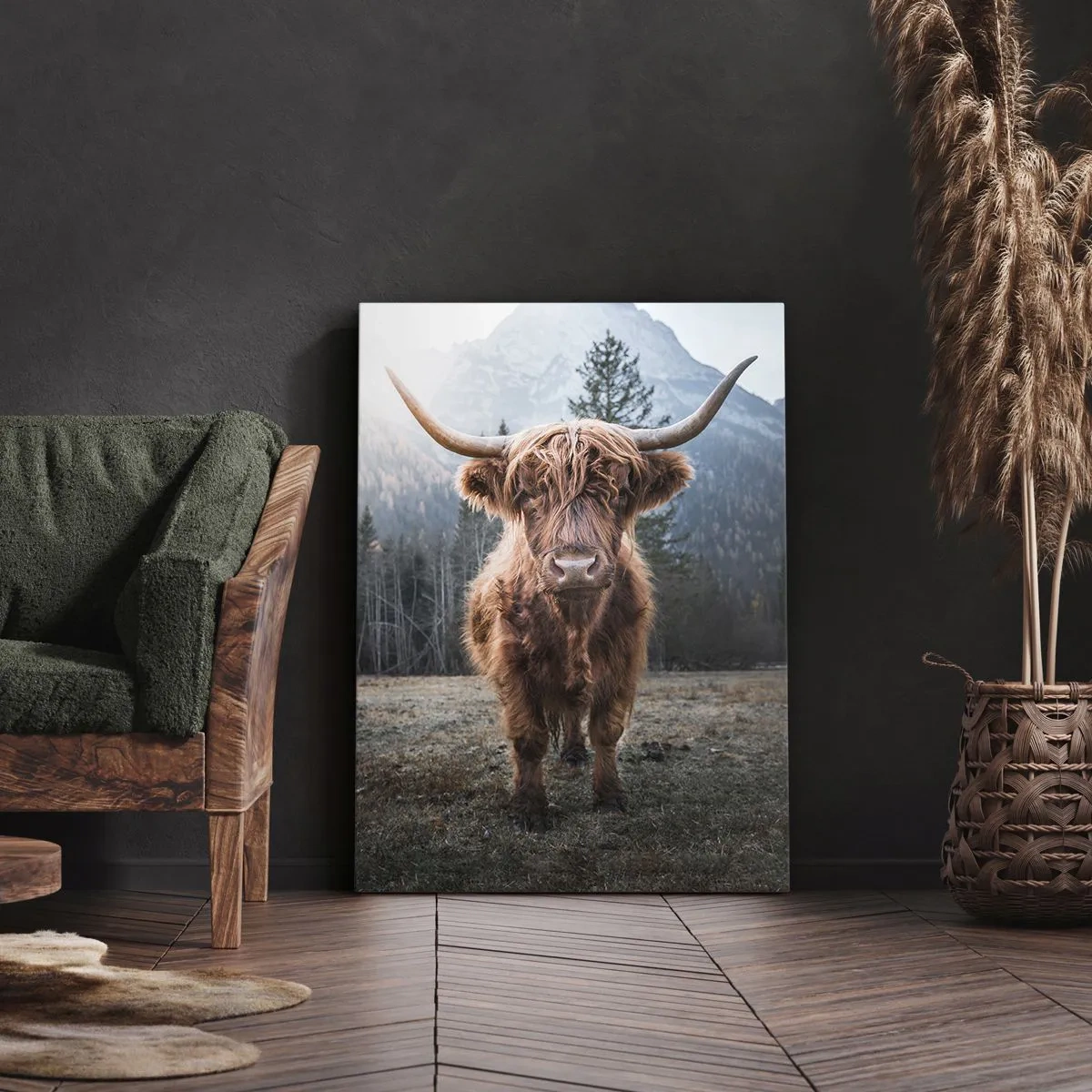 Bild auf Leinwand - Leinwandbild - Grüße von der Bergwiese - 70x100 cm