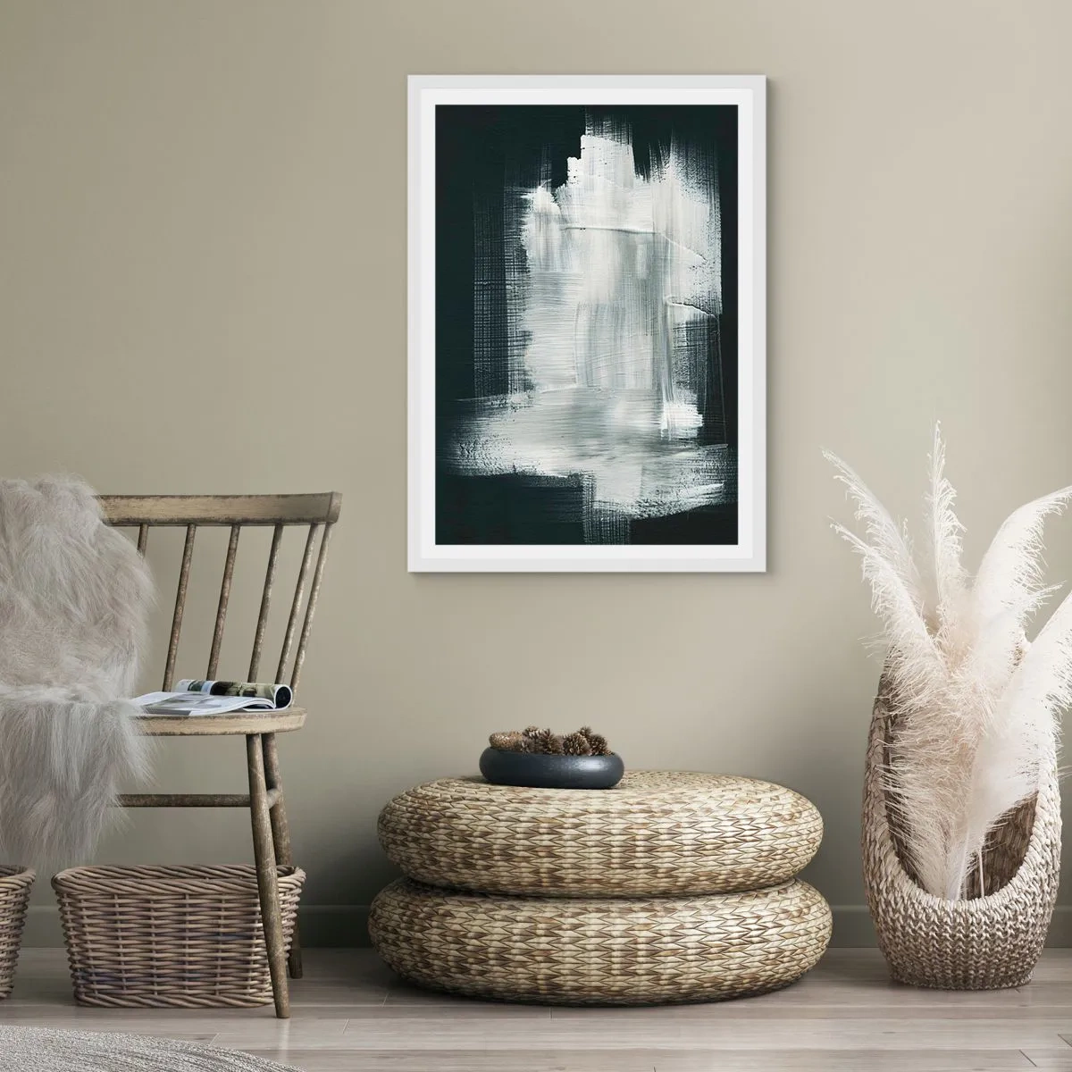 Poster in einem weißen Rahmen - Vertikal und horizontal gewebt - 40x50 cm