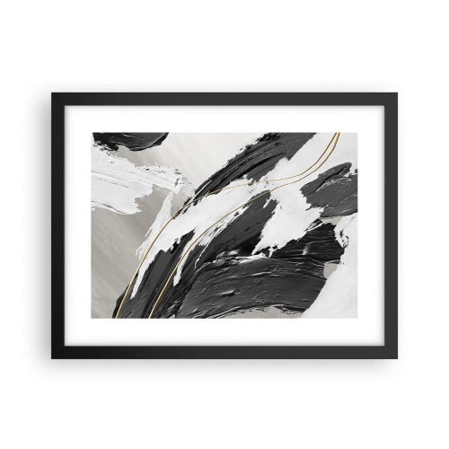 Poster in einem schwarzem Rahmen - Abstraktion in großem Stil - 40x30 cm