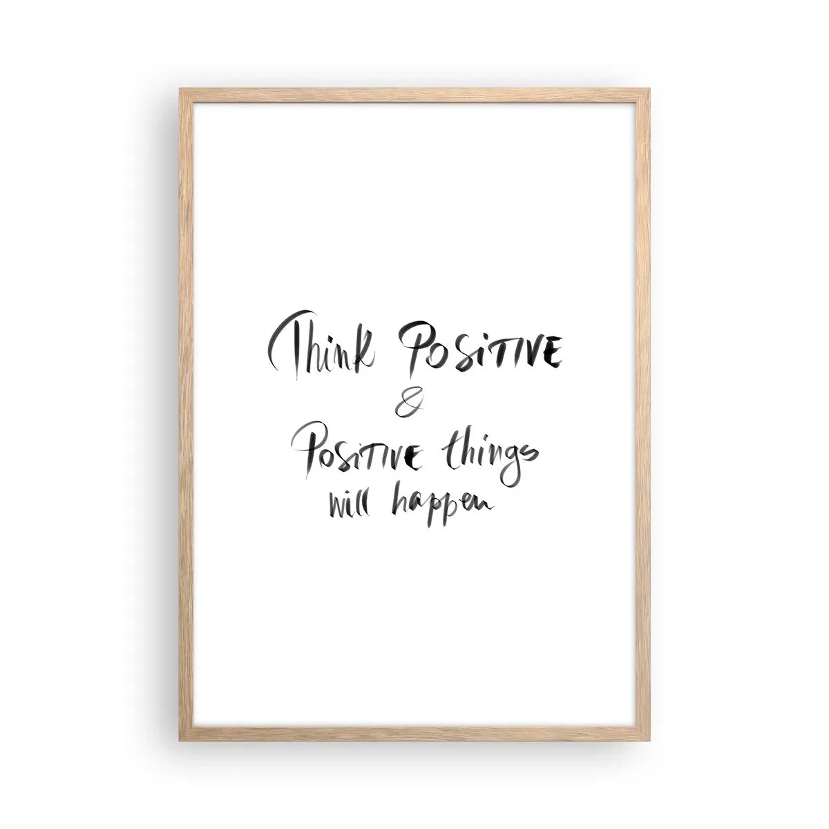 Poster in einem Rahmen aus heller Eiche - Wie soll man leben? - 50x70 cm