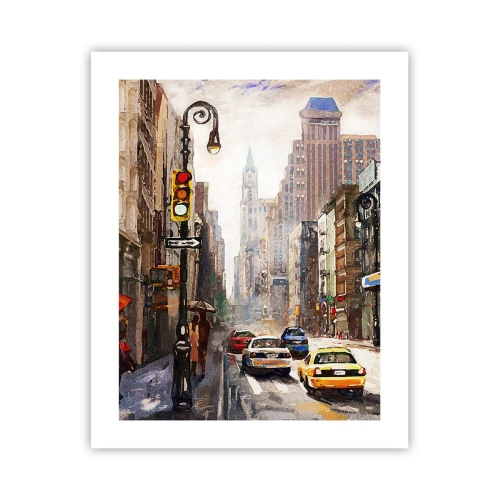 Poster - New York - auch im Regen bunt - 40x50 cm