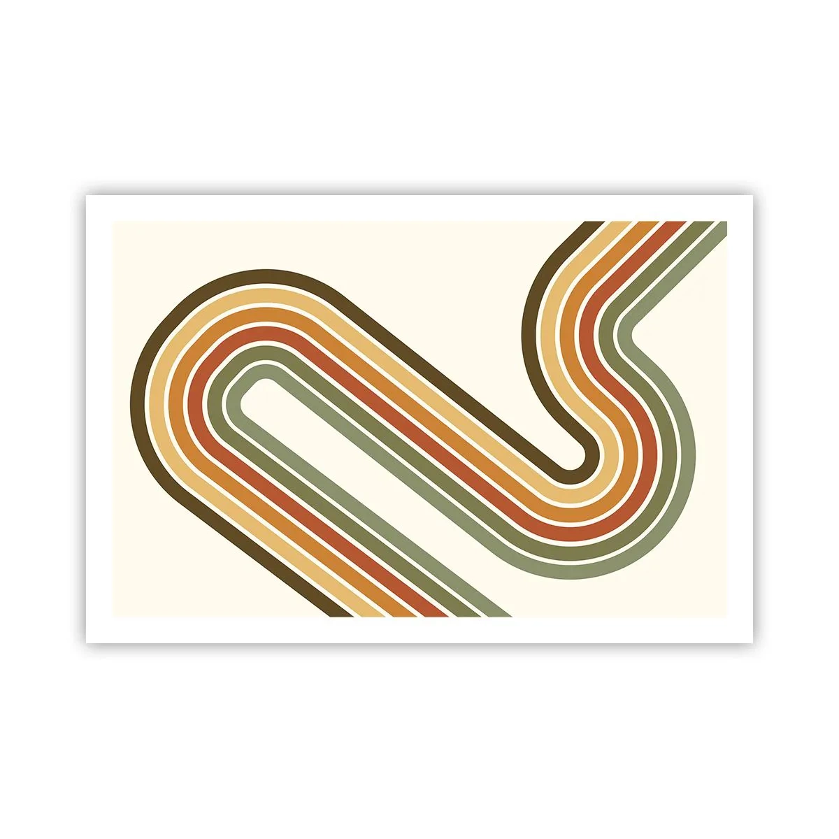 Poster - Zickzack zum Ziel - 91x61 cm