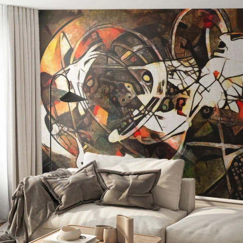 Fototapete Premium Canvas - Hören Sie den Verkehr? - Abstraktion, Kubismus, Stück - 450x315 cm