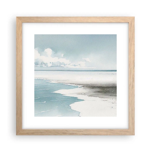 Poster in einem Rahmen aus heller Eiche - Sanfte Flut - 30x30 cm