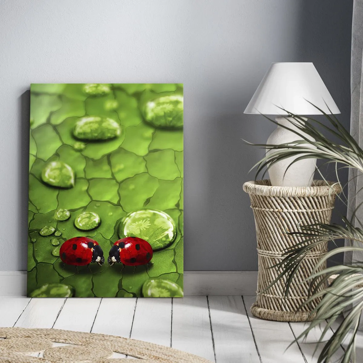 Bild auf Leinwand - Leinwandbild - Treffen im Grünen - 55x100 cm