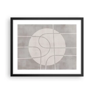 Poster in einem schwarzem Rahmen - Kreisförmig und geradeaus - 50x40 cm