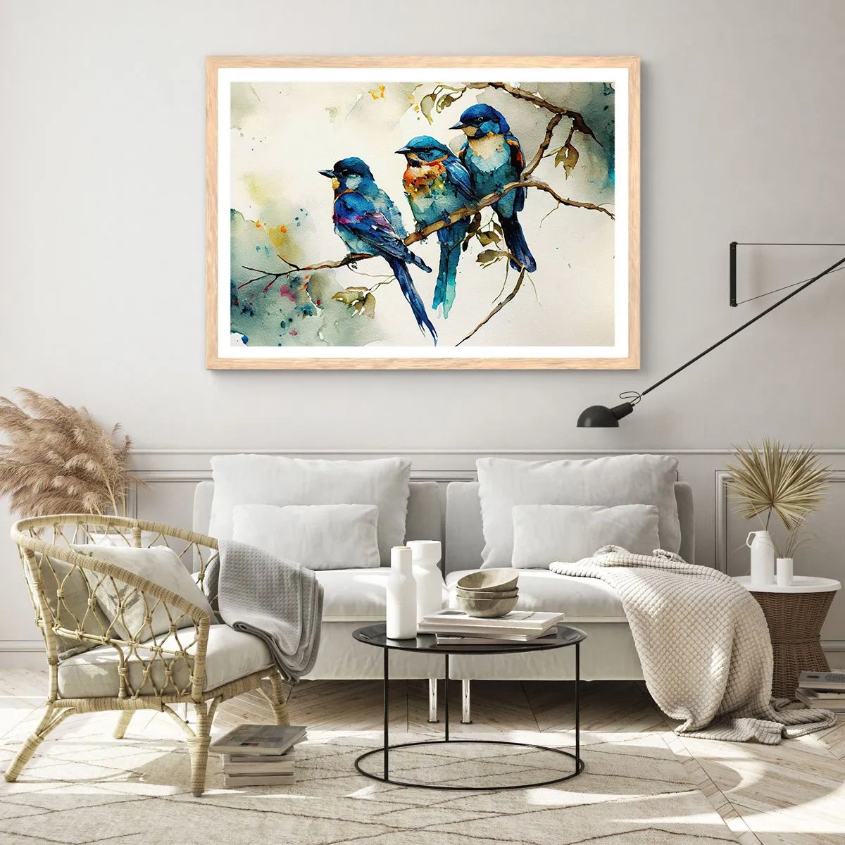 Poster in einem Rahmen aus heller Eiche - War er beleidigt? - 100x70 cm