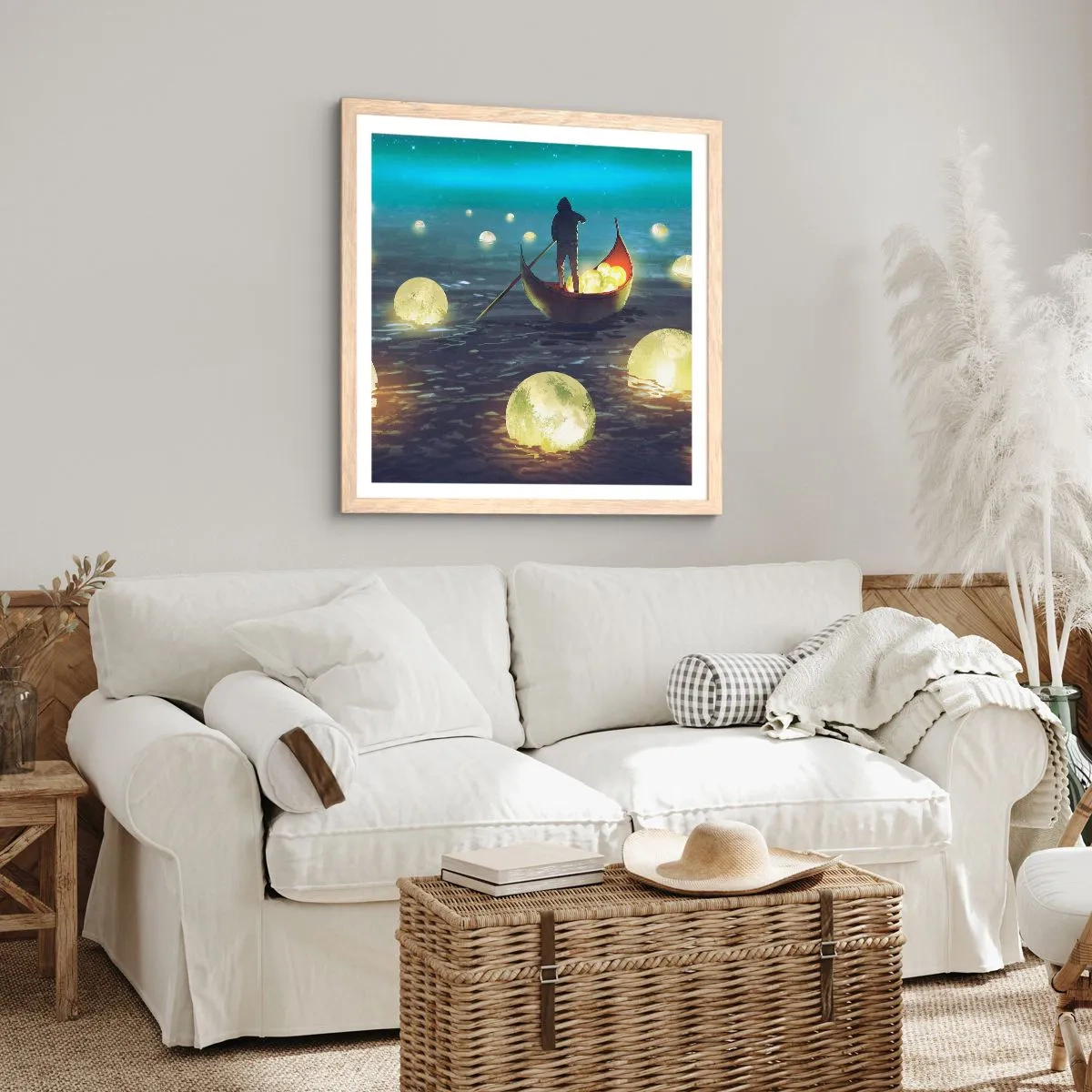 Poster in einem Rahmen aus heller Eiche - Dinge, von denen Philosophen nie geträumt haben - 60x60 cm