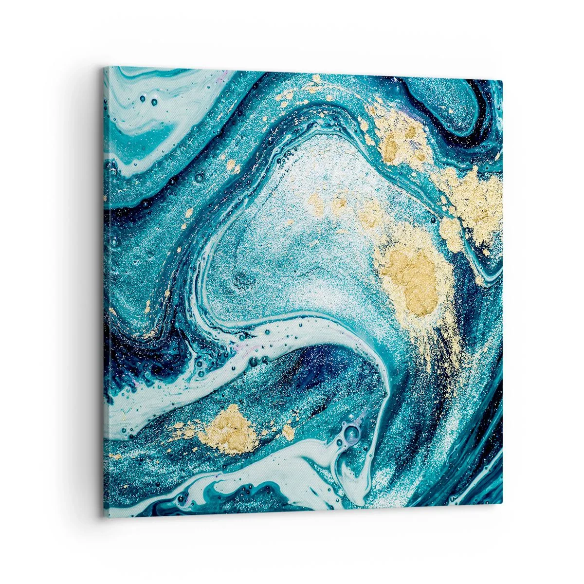 Bild auf Leinwand - Leinwandbild - Blauer Wirbel - 60x60 cm
