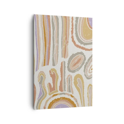 Bild auf Leinwand - Leinwandbild - Bunte Querschnitte abstrakter Formen - 70x100cm - Bunte Querschnitte - Moderne Wanddekoration für Wohnzimmer und Schlafzimmer ARTTOR