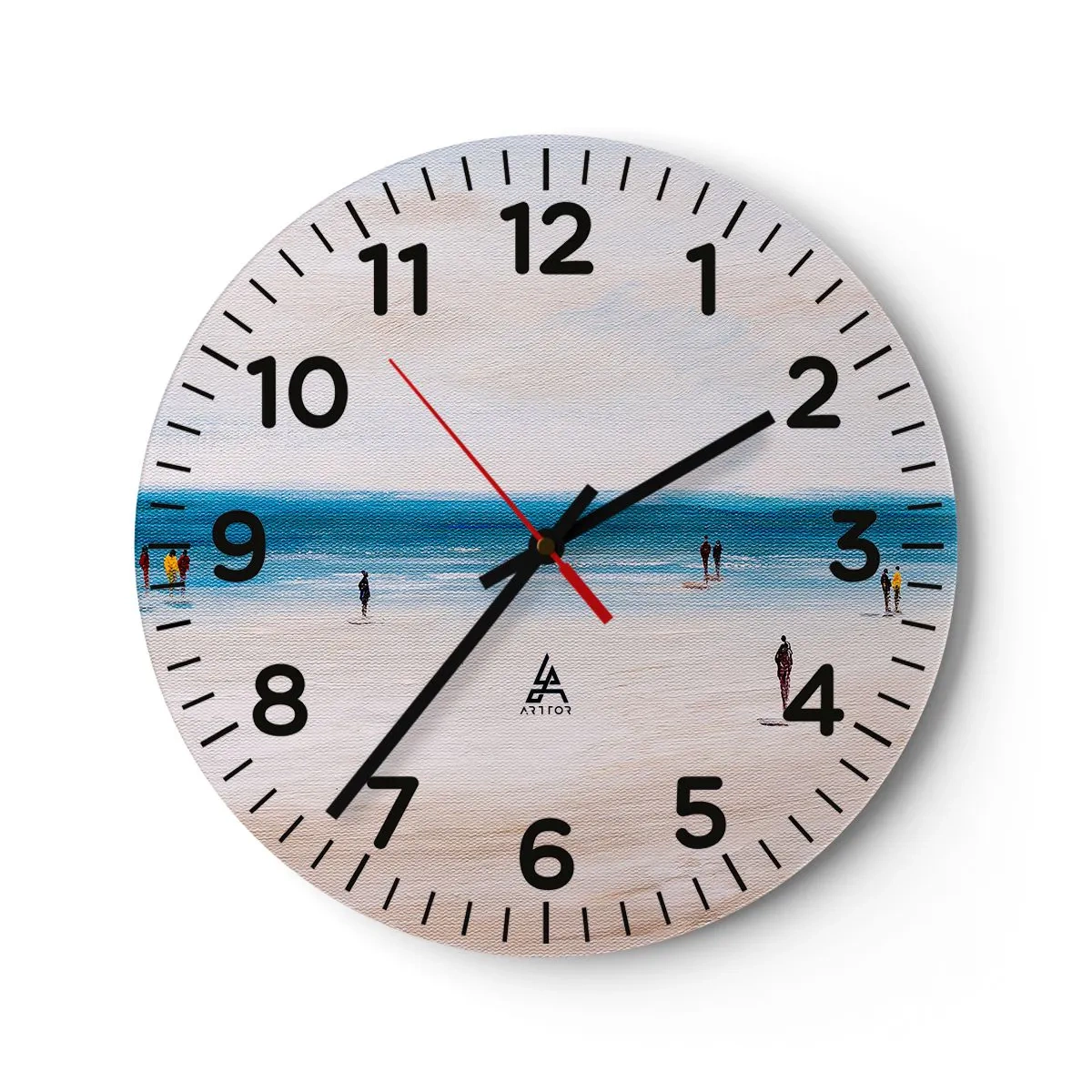 Wanduhr - Glasuhr - Natürliches Bedürfnis - 40x40 cm