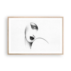 Poster in einem Rahmen aus heller Eiche - Im Stil von Łempicka - 91x61 cm