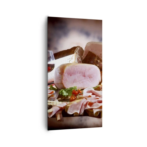 Bild auf Leinwand - Leinwandbild - Ein kulinarischer Traum mit einer Karaffe - 65x120 cm