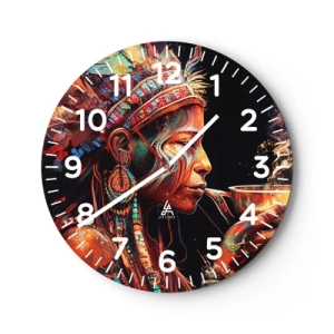Wanduhr - Glasuhr - Magisches Ritual - 30x30 cm