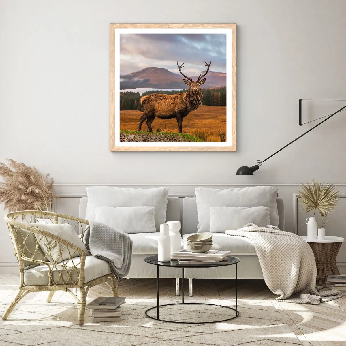 Poster in einem Rahmen aus heller Eiche - Die Majestät der Natur - 30x30 cm