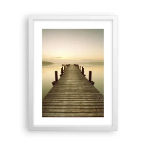 Poster in einem weißen Rahmen - Tagesanbruch, Morgendämmerung, Licht - 30x40 cm