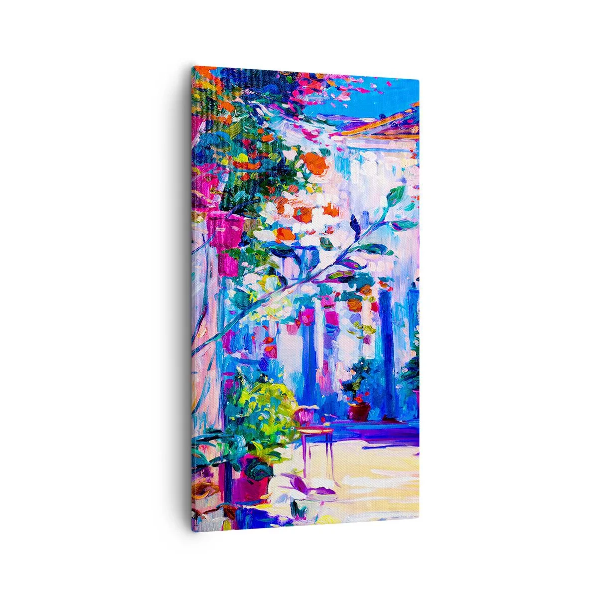 Bild auf Leinwand - Leinwandbild - Impresja - eine italienische Straße - 55x100 cm