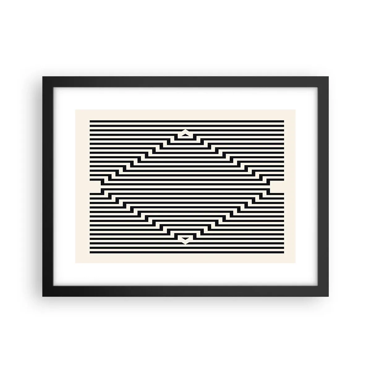 Poster in einem schwarzem Rahmen - Geometrische Illusion - 40x30 cm