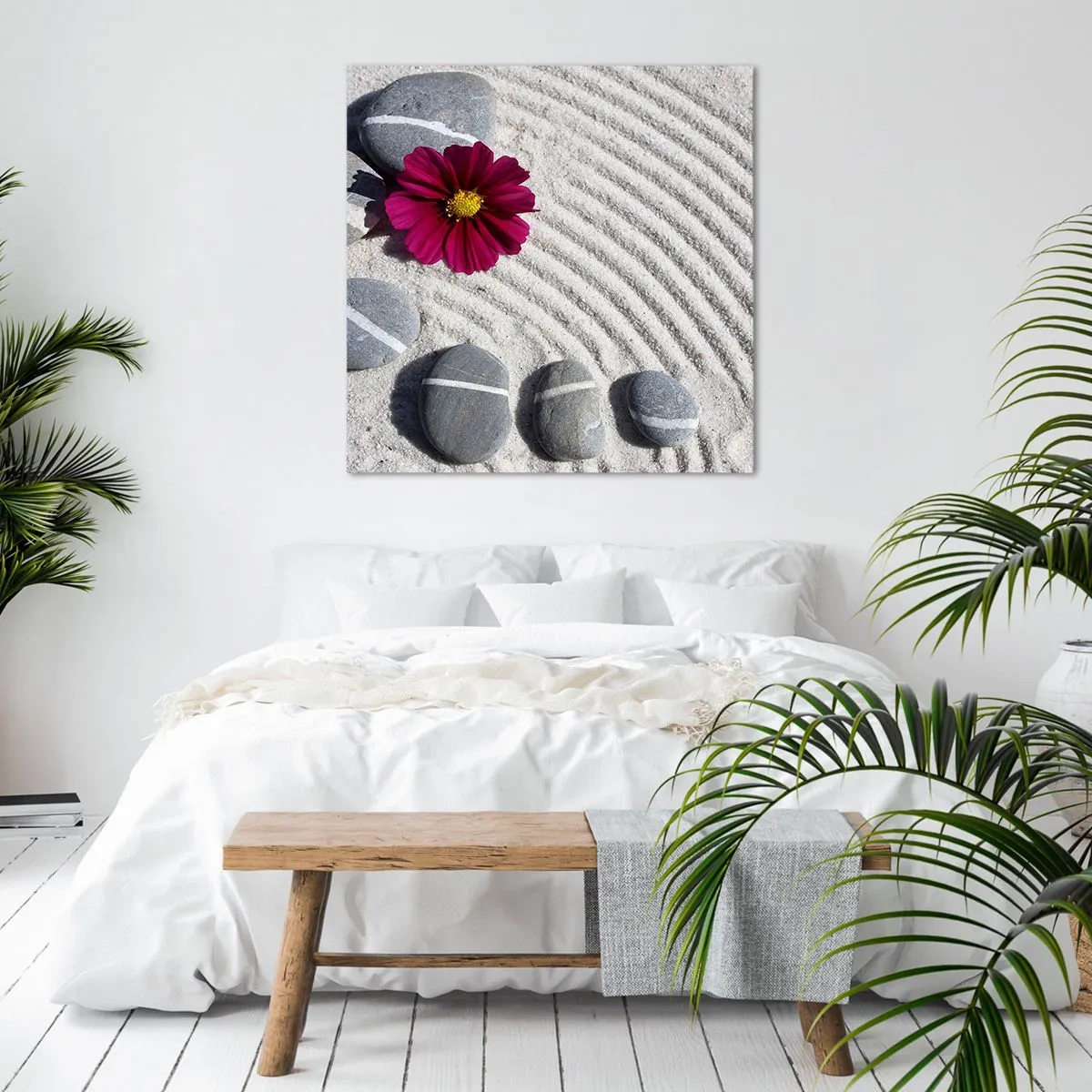 Bild auf Leinwand - Leinwandbild - Energie und Ruhe des Zauberkreises der Natur - 40x40 cm