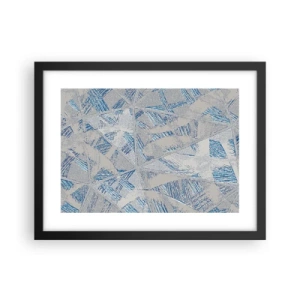 Poster in einem schwarzem Rahmen - In einem blaugrauen Labyrinth - 40x30 cm