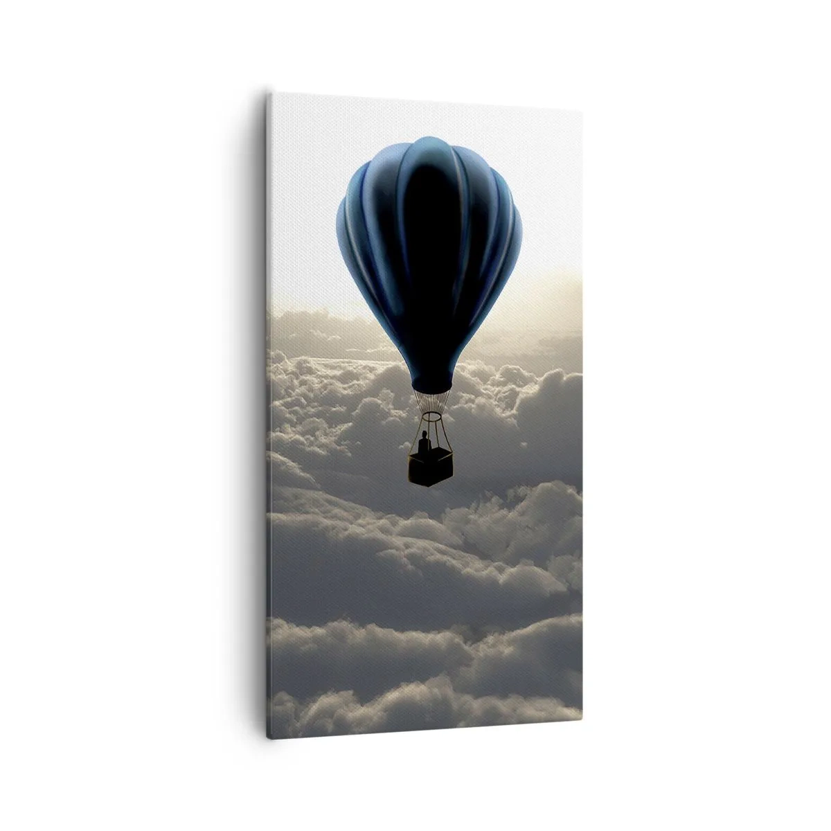 Bild auf Leinwand - Leinwandbild - Ein Wanderer über den Wolken - 55x100 cm