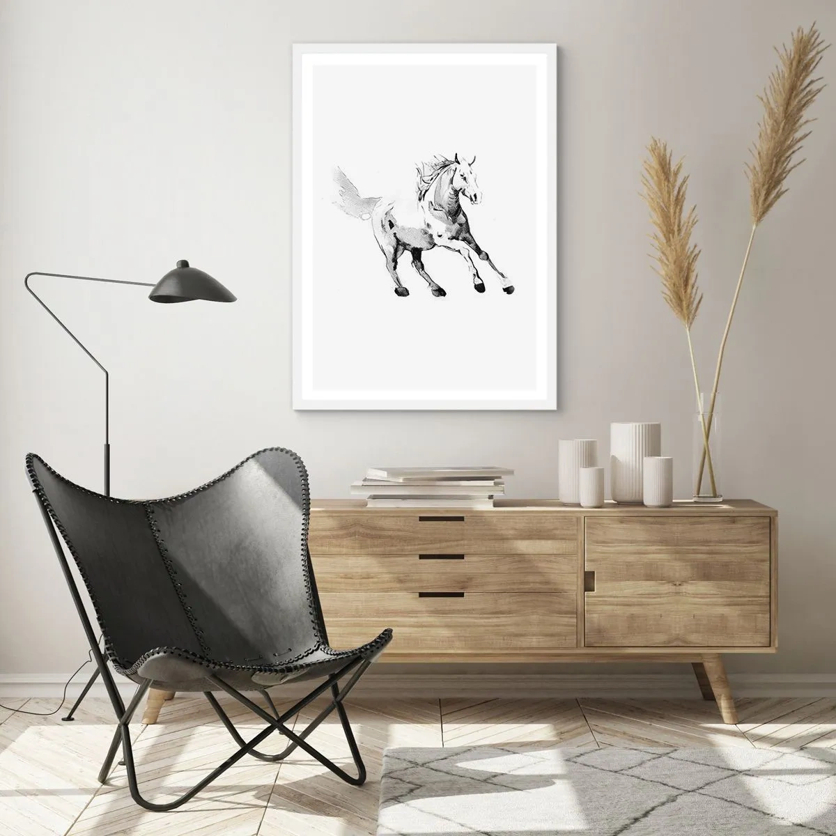 Poster in einem weißen Rahmen - Ungezähmte Seele - 30x40 cm