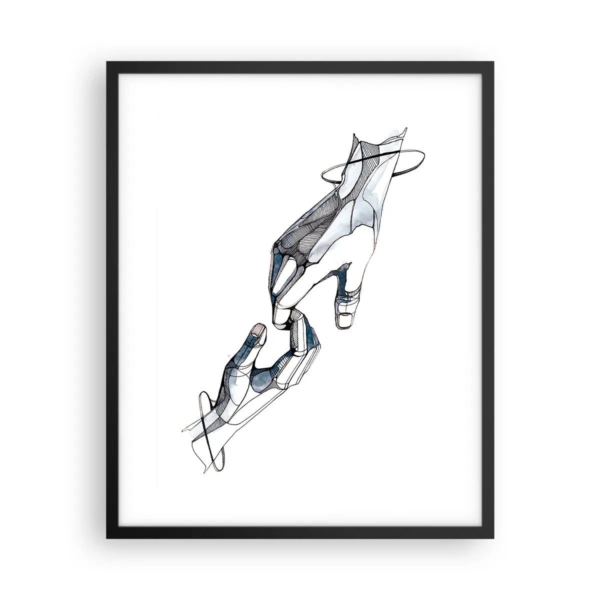 Poster in einem schwarzem Rahmen - Eine gute Geste - 40x50 cm