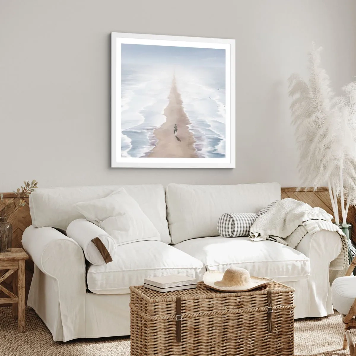 Poster in einem weißen Rahmen - Glänzende Zukunft - 50x50 cm